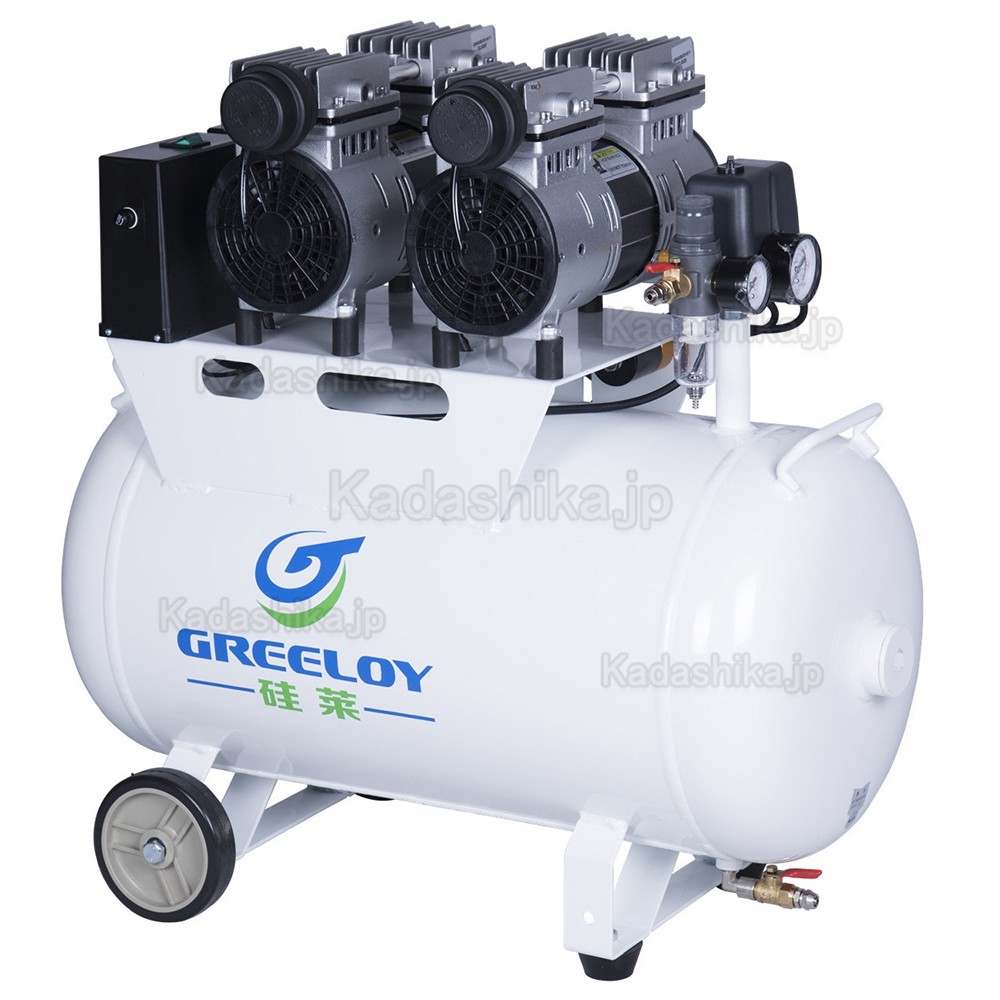 Greeloy® GA-62 歯科静音オイルレス エアコンプレッサー 1.5馬力 60L